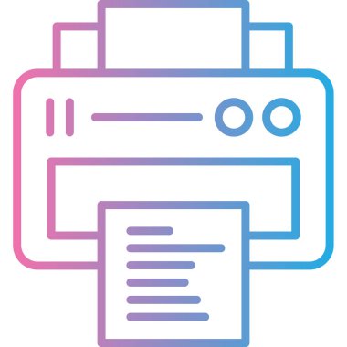 Yazıcı. Web simgesi basit illüstrasyon