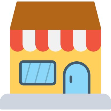 dükkan renkli vektör simgesini kaydet.