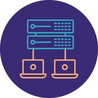 Modern bilgisayar simgesinin vektör illüstrasyonu