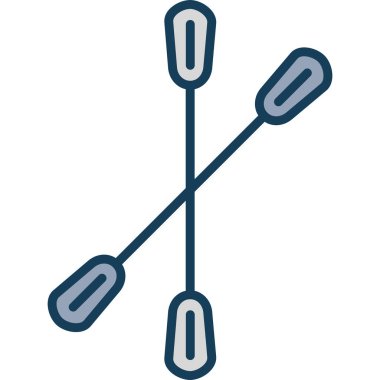 Çizgi film mavi ip simgesinin vektör çizimi