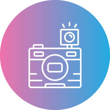 Kamera simgesi. Vektör illüstrasyonu