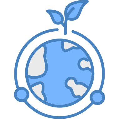 Ekoloji ekolojisi çevre simgesi ana hat biçiminde