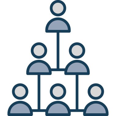 İş adamlarının takım çalışması simgesi - yönetim kategorisi