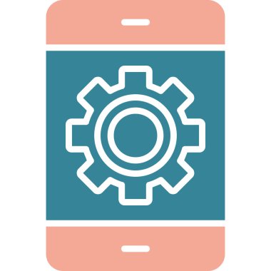 Mobil Ayarlar. Basit illüstrasyon