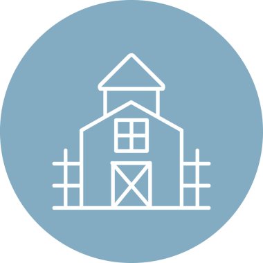 çiftlik evi, tarım ikonu vektör çizimi tasarımı