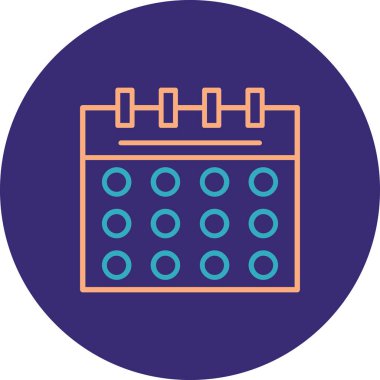 Takvim simgesi, vektör çizimi