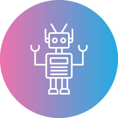 Robot simgesinin vektör illüstrasyonu