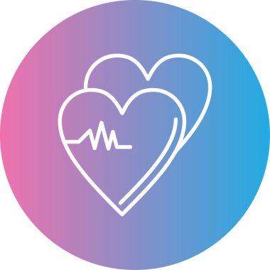 kalp vektör simgesi, basit vektör illüstrasyonu