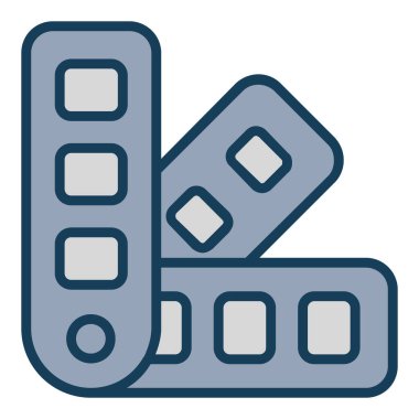 İlaç hapları. Web simgesi basit illüstrasyon