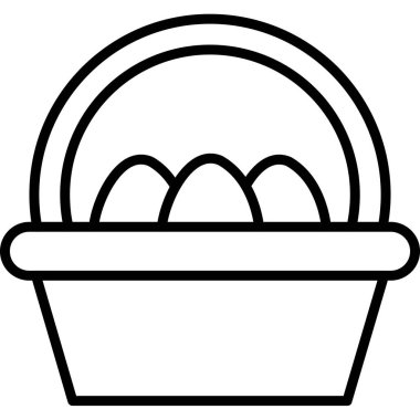 Yumurta Paskalya Keki simgesi ana hatlarıyla