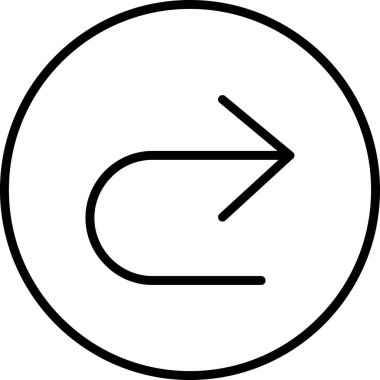 ok tazeleme simgesi ana hatlar biçiminde