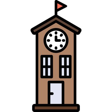 Saat Kulesi ikon vektör çizimi