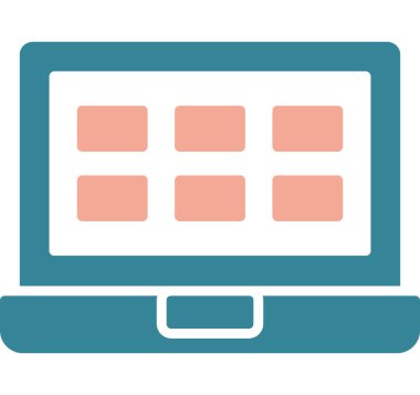 Bilgisayar. Web simgesi basit illüstrasyon