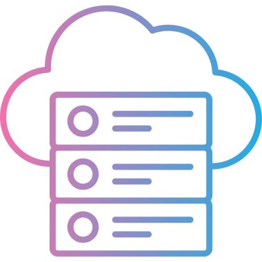 Bulut. Web simgesi basit illüstrasyon