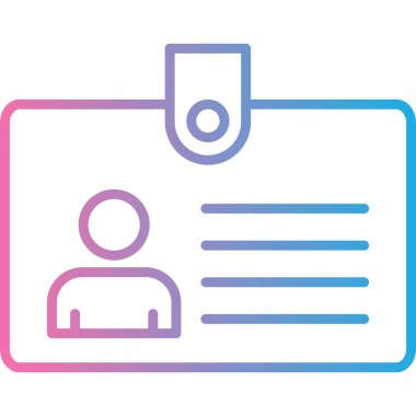 Kimlik kartı simgesi. Basit resimleme