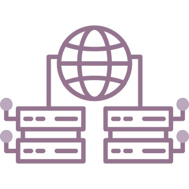 ağ paylaşımı renkli çizgi simgesi