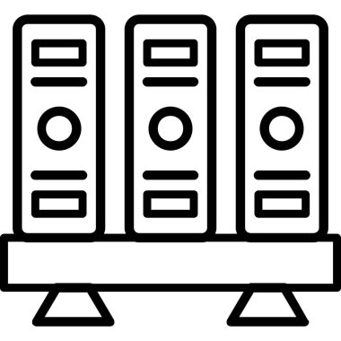 veri depolama sunucu simgesi ana hat biçiminde