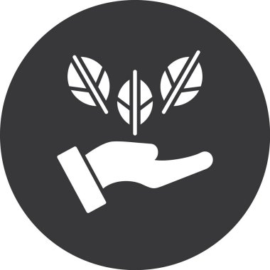 Bir yaprak simgesinin vektör illüstrasyonu