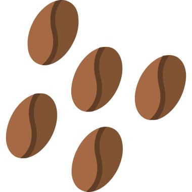 Kahve çekirdekleri, illüstrasyon, beyaz arkaplan vektörü.