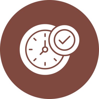 Saat simgesi vektör illüstrasyonu