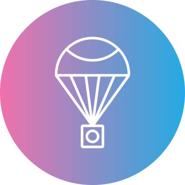 Hava balonu simgesinin vektör illüstrasyonu