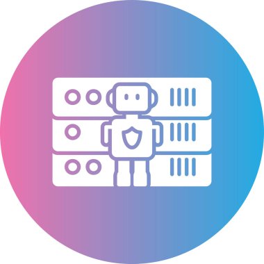 Bir robot simgesinin vektör illüstrasyonu