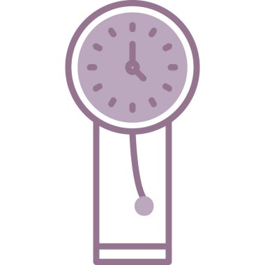 Saat simgesi, vektör illüstrasyonu basit tasarım