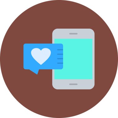 Akıllı telefon simgesi. Basit resimleme