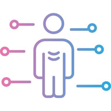 Bir erkek ve bir kişinin vektör çizimi