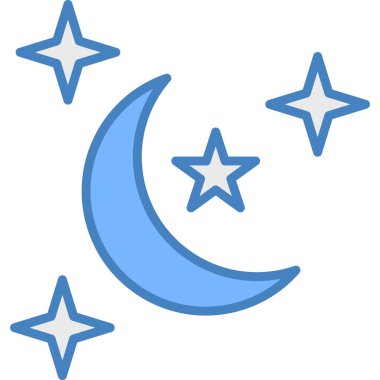 Ay. Web simgesi basit illüstrasyon