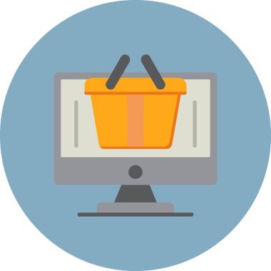 Alışveriş. Web simgesi basit illüstrasyon