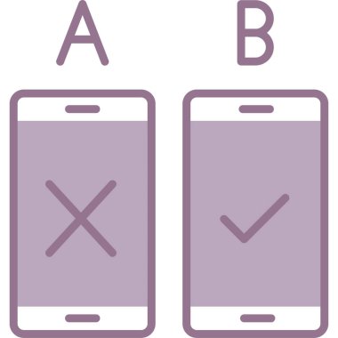 İki farklı akıllı telefonun vektör çizimi