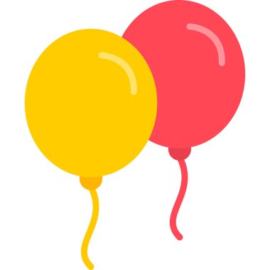 Doğum günü balonları dekorasyon simgesi