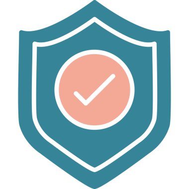 kalkan ikon vektör illüstrasyonu