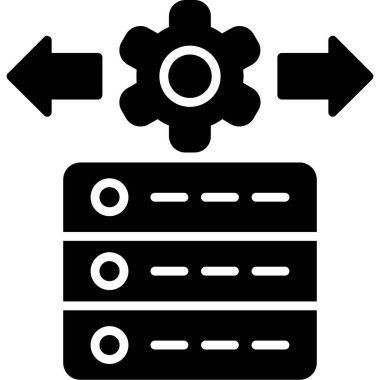 Veri veritabanı sunucu simgesi ana hat biçiminde