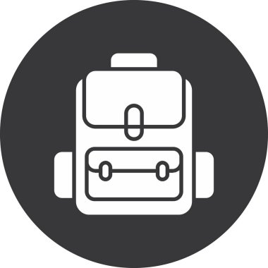 Sırt çantası simgesi. basit vektör