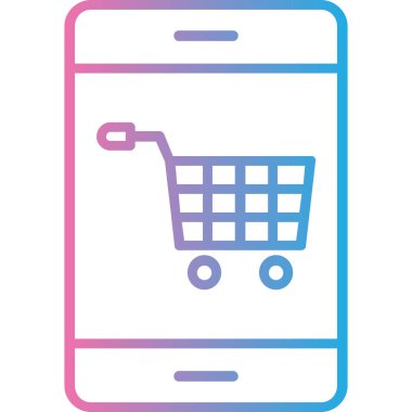 alışveriş simgesi vektör illüstrasyonu