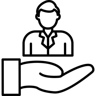 Bir iş adamı simgesinin vektör çizimi