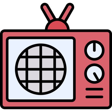 Televizyon. Web simgesi basit illüstrasyon