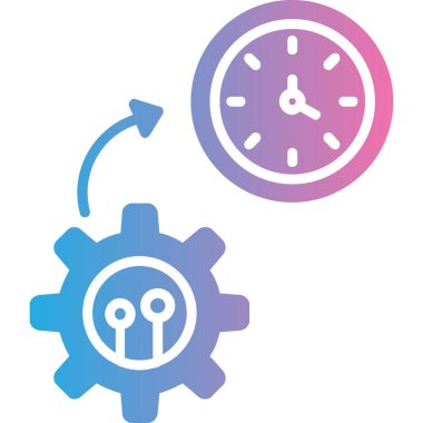 Zaman yönetimi simgesinin vektör illüstrasyonu