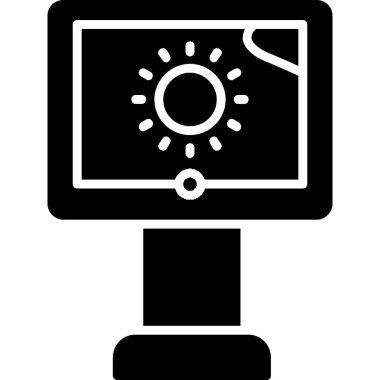 Monitör. Web simgesi basit tasarım