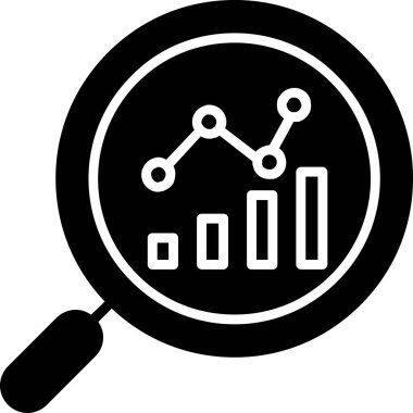 Analiz çizelgesi simgesi, vektör illüstrasyonu