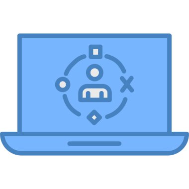 Dizüstü bilgisayar simgesi vektör çizimi