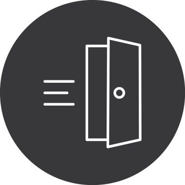 Kapı. Web simgesi basit illüstrasyon