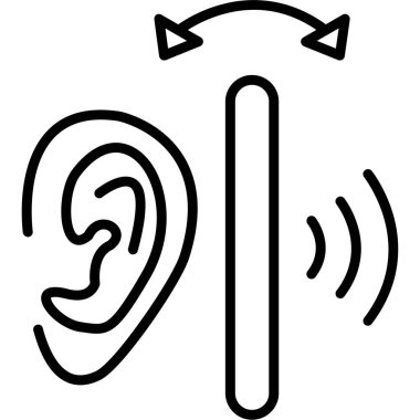 kulak simgesi vektör illüstrasyonu
