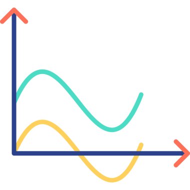 grafik simgesi. Web için grafik vektör simgelerinin düz çizimi