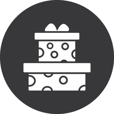 Kek. Web simgesi basit illüstrasyon