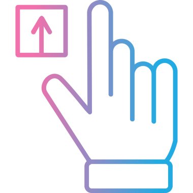 Eller yukarı ve sağ sol ikon ile. özet vektör illüstrasyonu