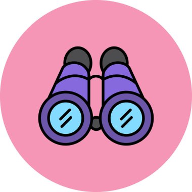 Dürbün. Web simgesi basit illüstrasyon