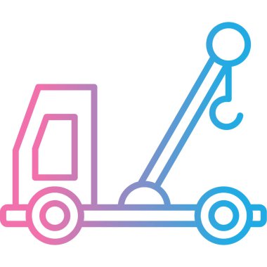 Bir araba simgesinin vektör illüstrasyonu